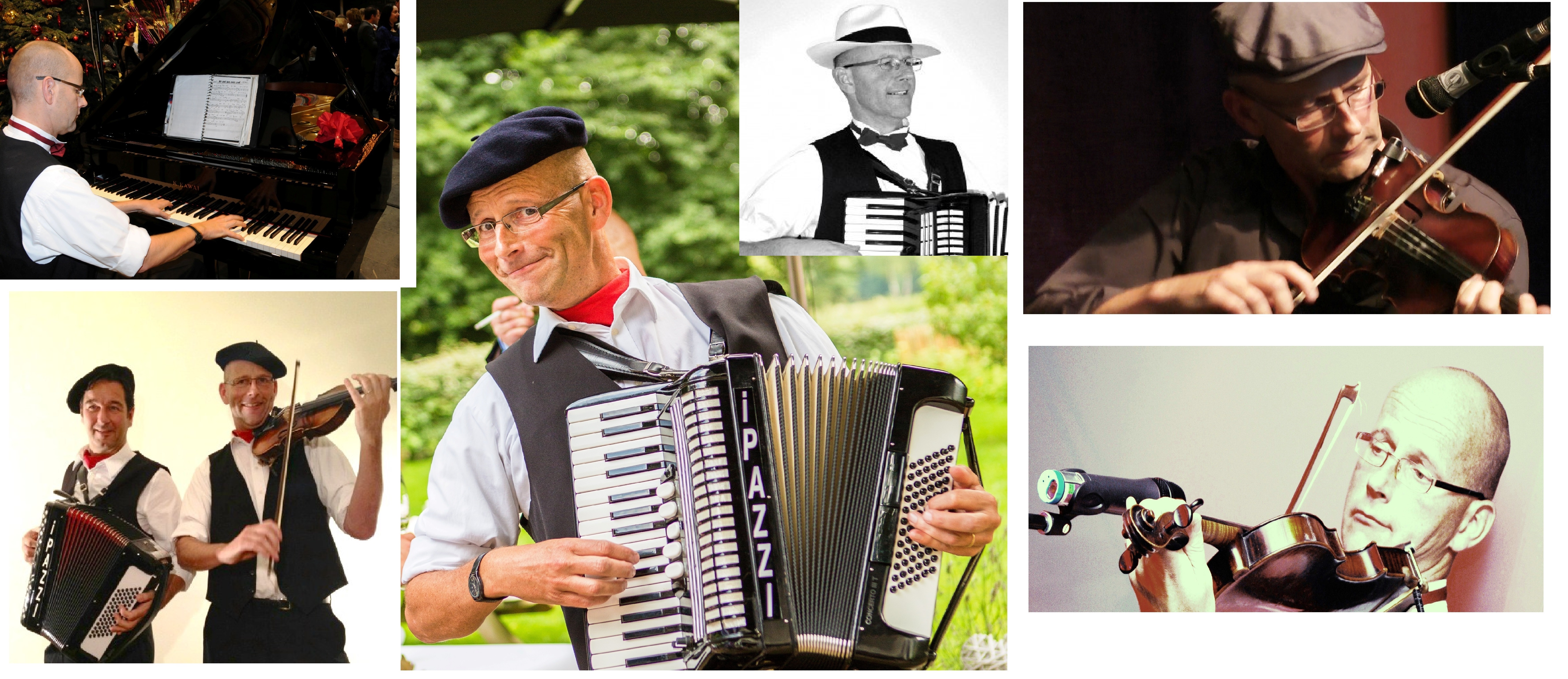 Accordeonist Violist Zanger en Pianist Henk George Lippens van I PAZZI, Stijlvolle AccordeonMuziek & Sfeer! Franse Chansons Italiaans lied, Klezmer: Vloeiend Frans & Italiaanssprekend!